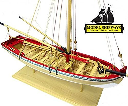 Model Expo Model Shipways 18th Century Longboat Wood Model Kit 1:48 – Beginner to Intermediate Level – True Plank-on-Frame – Model Boat Kit for Adults to Build - Image 1