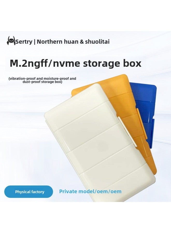 Shuolitai Mobile Hard Disk Box Protective Box PP Storage Box NVME NGFF M.2 Ssd Hard Disk Storage Box-Color:Candy White  - Image 2