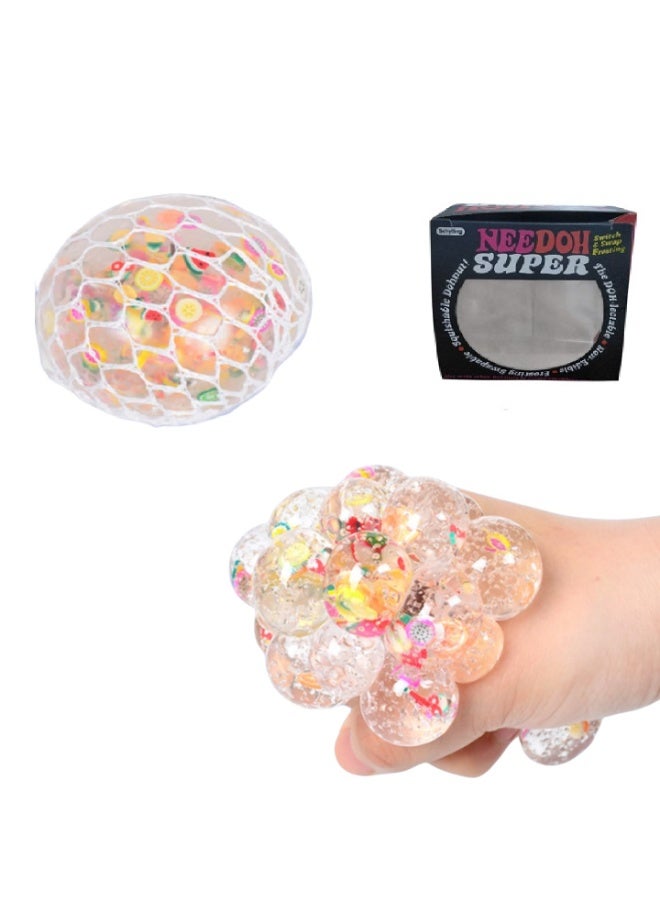 Needoh 1Pcs Squishy Grape Mesh Stress Balls Stress Relieve Sensory Squishy Balls Hand Exercise Bouncy Balls - Image 1