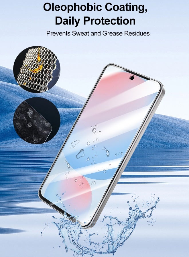 Tersely [4-Pack] 9H Tempered Glass Screen Protector for Samsung Galaxy S24 FE, with Installation Alignment Frame, Support Fingerprint Unlock, Case Friendly, Anti-Scratch Film - Image 4