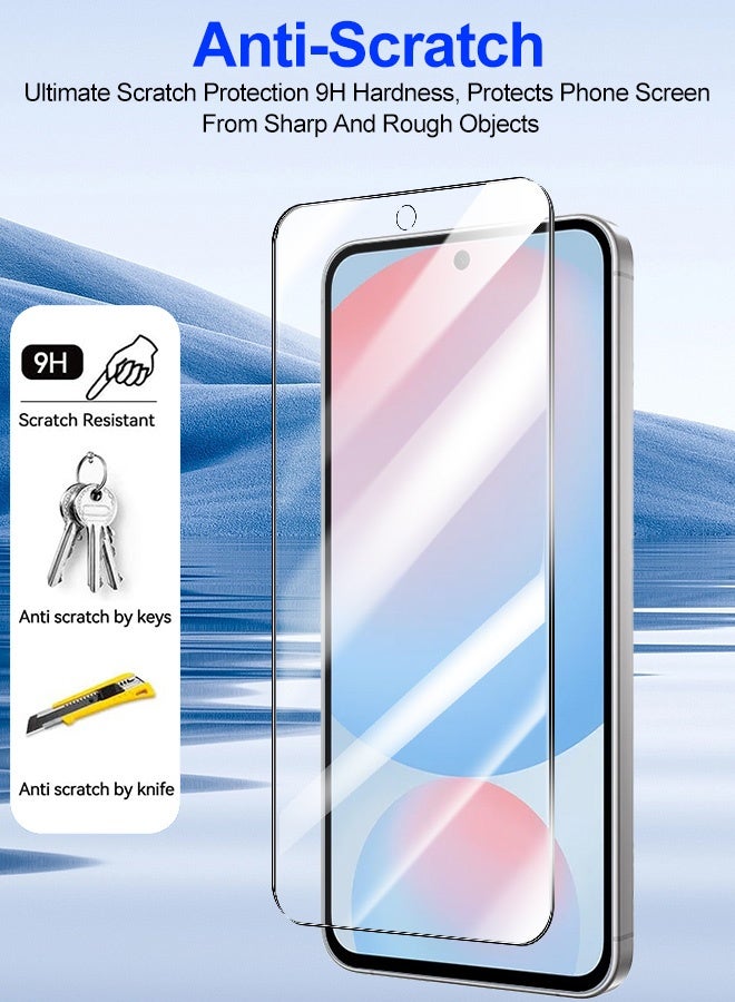 Tersely [4-Pack] 9H Tempered Glass Screen Protector for Samsung Galaxy S24 FE, with Installation Alignment Frame, Support Fingerprint Unlock, Case Friendly, Anti-Scratch Film - Image 5