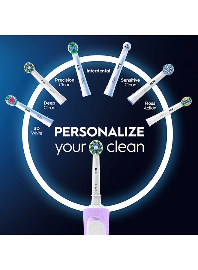 Oral-B Vitality 300 Protect x Clean Rechargeable Electric Toothbrush, Pack of 1 - Purple - Image 5