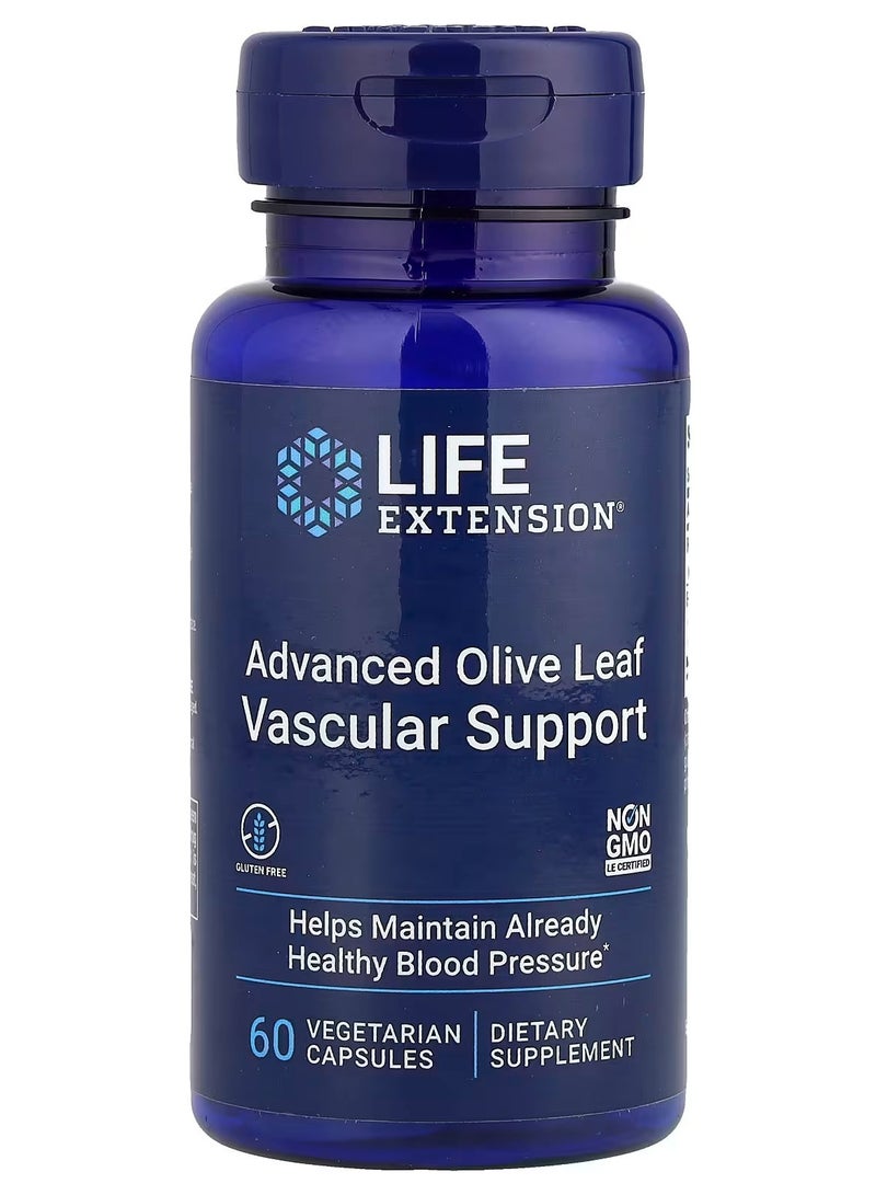 لايف إكستنشن تمديد الحياة، دعم الأوعية الدموية المتقدم من أوراق الزيتون، 60 كبسولة نباتية - Image 1