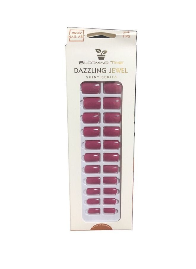 BLOOMING TIME Glossy Fake Full Cover Nails Art for Women and Girls  - Image 2