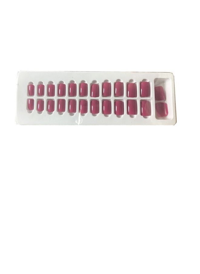 BLOOMING TIME Glossy Fake Full Cover Nails Art for Women and Girls  - Image 1
