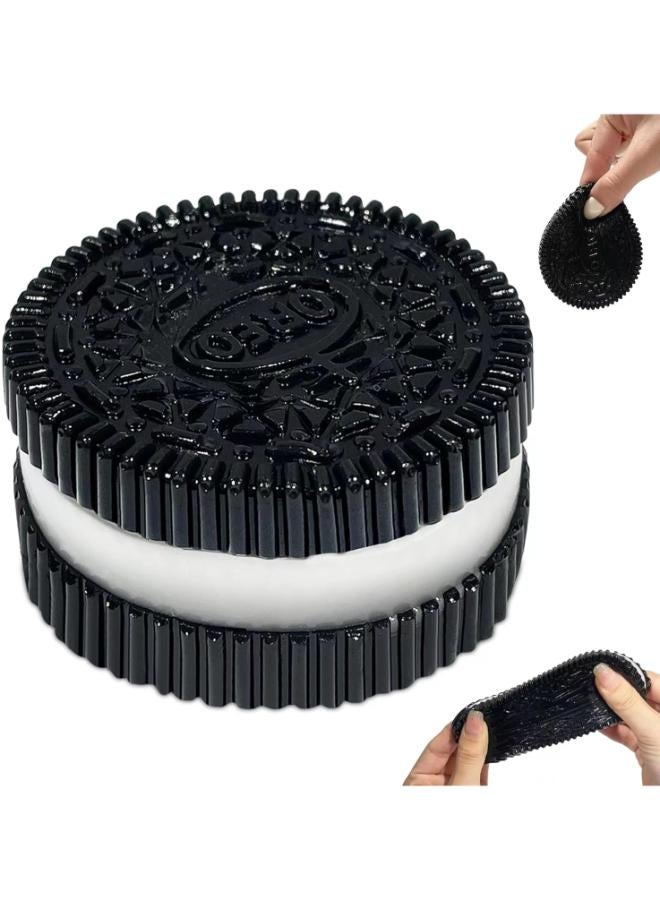 Squishy Anti-Stress Toy Biscuit, Squeeze Toy for Stress Relief, Cute Squishy Stress Balls, Fidget Toy Friends and Family (Black) - Image 1