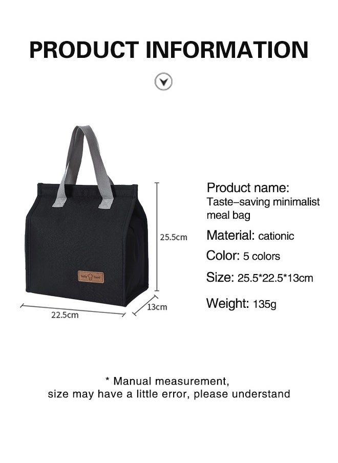 DMG TECH Lnsulated Lunch Bag Black - Reusable Suitable for Office Work  Off-Campus Etc  - Image 4
