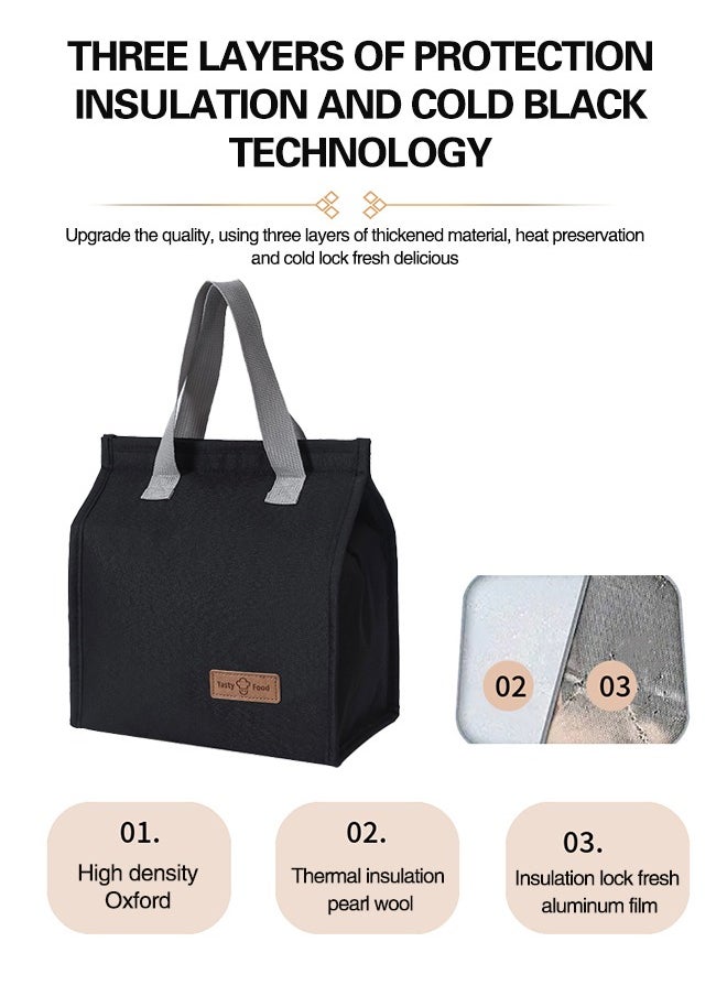 DMG TECH Lnsulated Lunch Bag Black - Reusable Suitable for Office Work  Off-Campus Etc  - Image 2