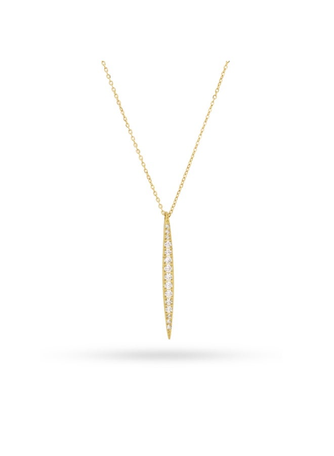Palmonas 18K Gold Tone Plated Stellar Line Crystal Bar Necklace For Women - Waterproof & Anti-Tarnish - Image 1