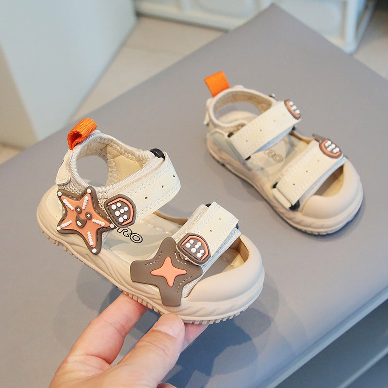 Baby Boy Summer Sandals Soft Anti-slip Beige 