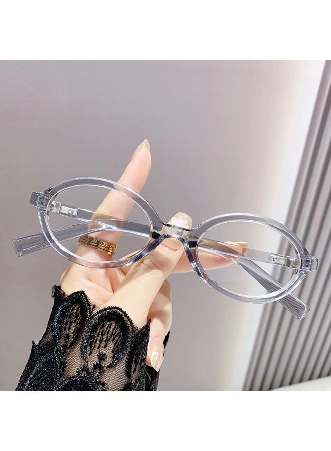Generic Presbyoscopic Glasses Female Zhang Yuanying Same-style Nerd Black Frame Men's Anti-blue Light Advanced Sense Frame Metal Tooth Presbyoscopic Glasses 