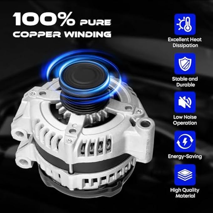 SEHNSUCHT Alternator Replacement New for Chrysler 200 2011-2014, for Town & Country 2011-2016, for Dodge Avenger 2011-2014, for Grand Caravan/Journey 2011-2016, for Ram C/V 2012-2015, for Routan 2011-2014 - Image 5