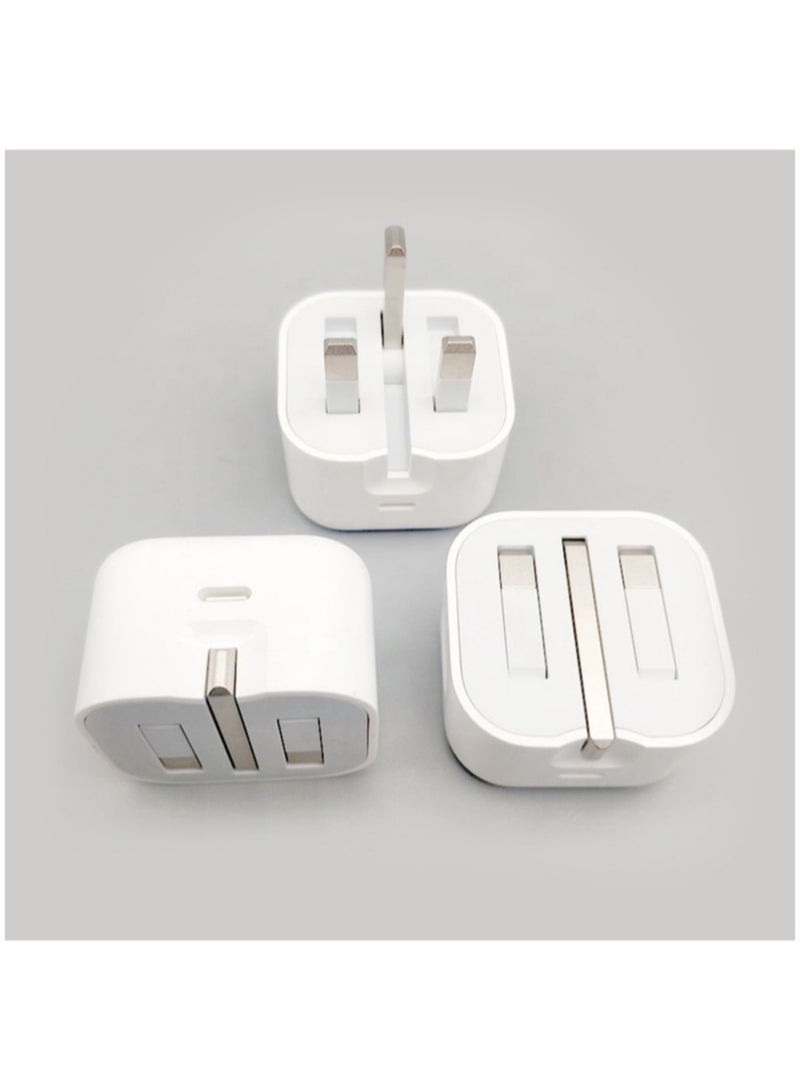20W PD Power Adapter Wall With TYPE-C Port UK Plug For Smart Phone Fast Charger - Image 2