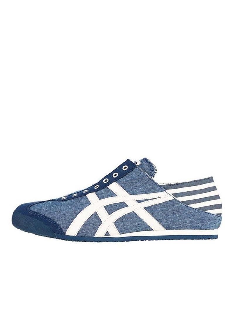 Onitsuka Tiger - MEXICO 66 Slip-On Canvas Casual Colorblock Sneakers Shoes Dark blue/White - Image 1