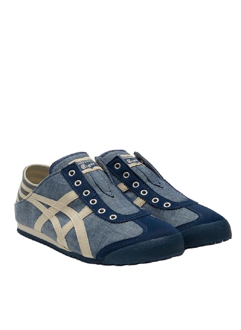 Onitsuka Tiger - MEXICO 66 Slip-On Canvas Casual Colorblock Sneakers Shoes Dark blue/White - Image 1