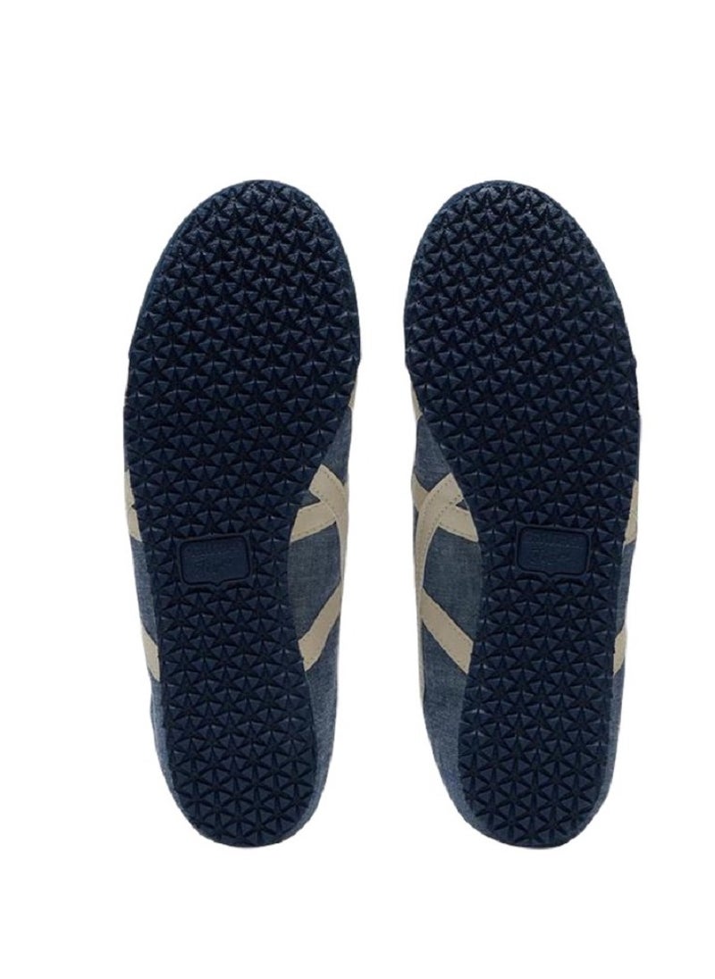Onitsuka Tiger - MEXICO 66 Slip-On Canvas Casual Colorblock Sneakers Shoes Dark blue/White - Image 1
