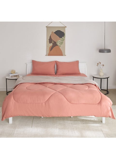Derby 3-Piece Reversible Microfiber Queen Comforter Set 200 X 230 Cm