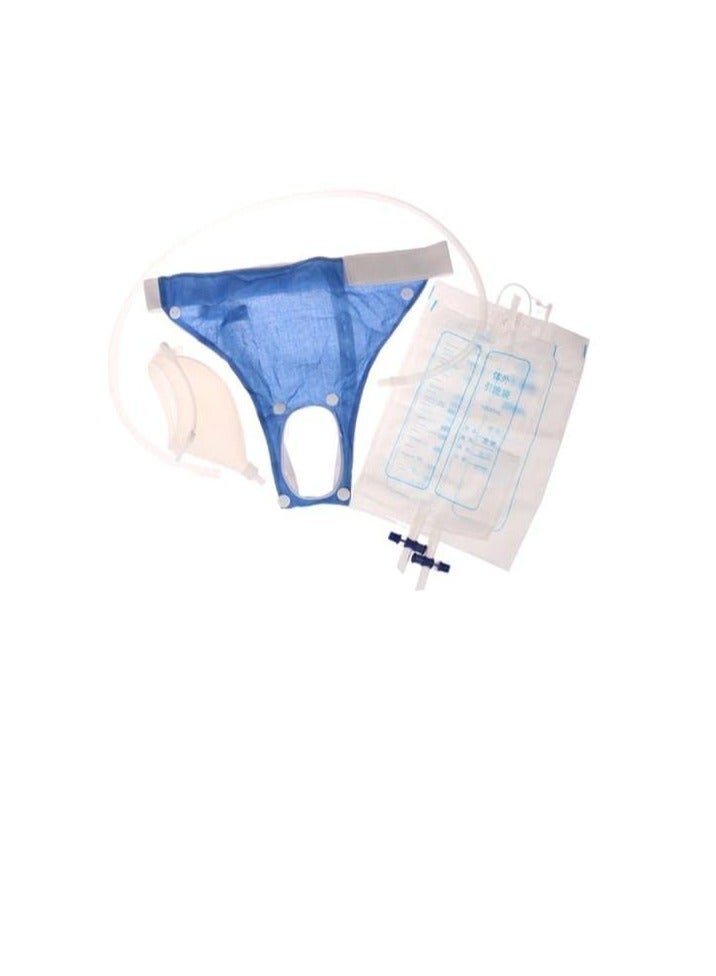 حقيبة جمع البول للمرضى طريحي الفراش مع 2 كيس بول قابل لإعادة الاستخدام من السيليكون لتصريف البول، نظام حقيبة البول القابلة للارتداء، حاوية جمع البول القابلة للارتداء المحمولة - Image 5