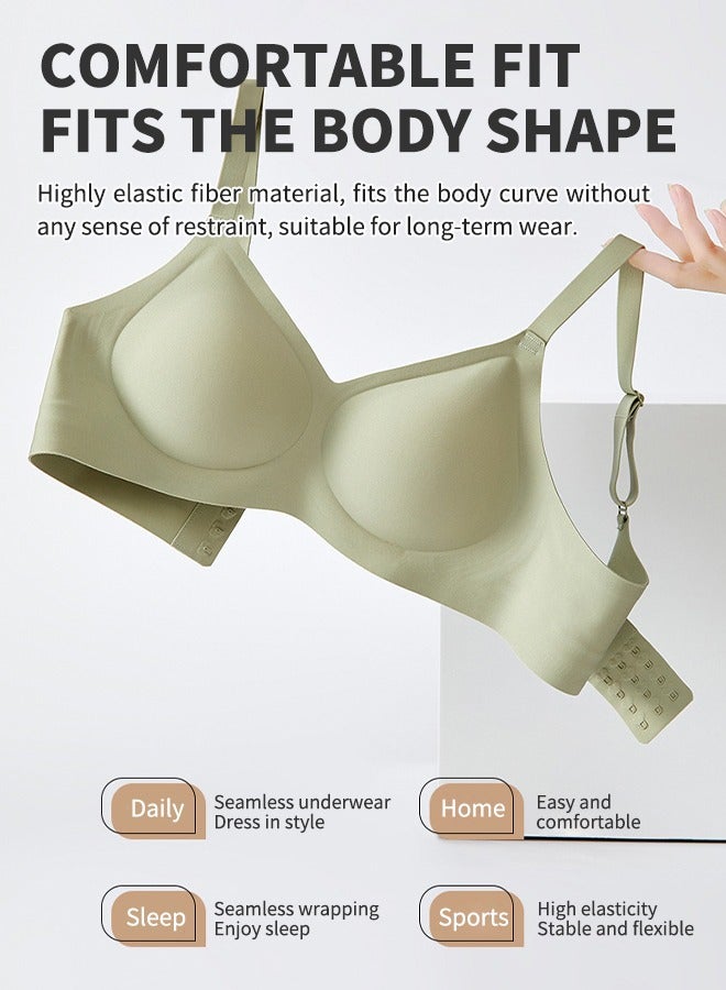 Pack of 2 Women’s Shapewear T-Shirt Bra, No Steel Ring Bras, Machine Washable Shapewear, Adjustable Gathering T hree-dimensional  - Image 4