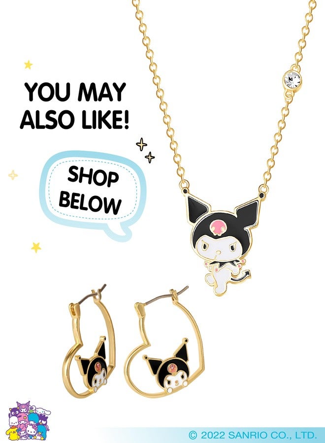 Hello Kitty سوار هالو كيتي كورومي للنساء مع قلادات محطة 6.5" + 1" ، سوار سانريو مطلي بالذهب عيار 18k مرخص رسميًا - Image 4