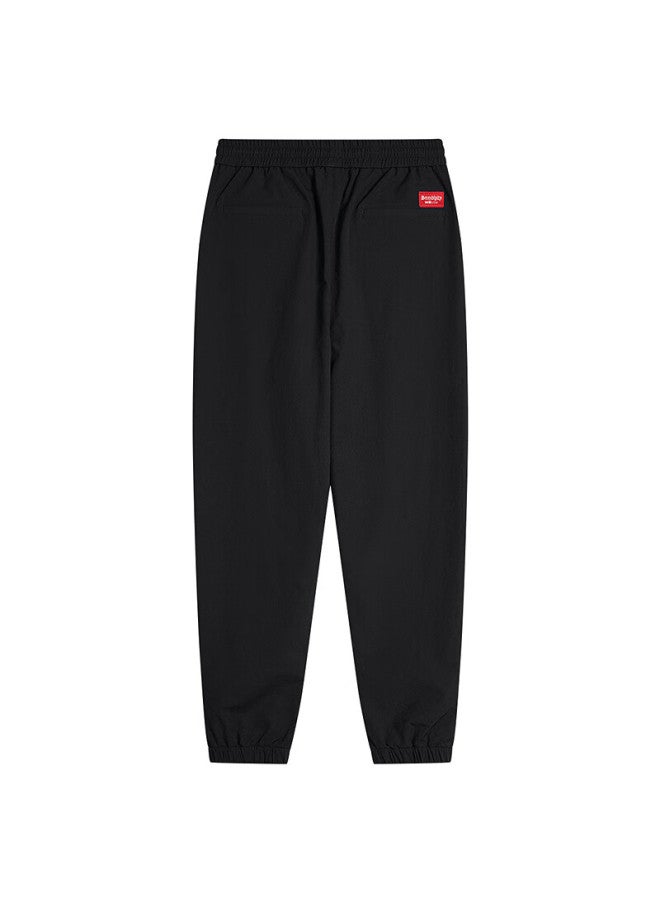 DANCING WOLVES Dancing With Wolvesmen's Easy Care Nine-point Casual Pants With Elastic Cuffs 001 Black L - Image 1
