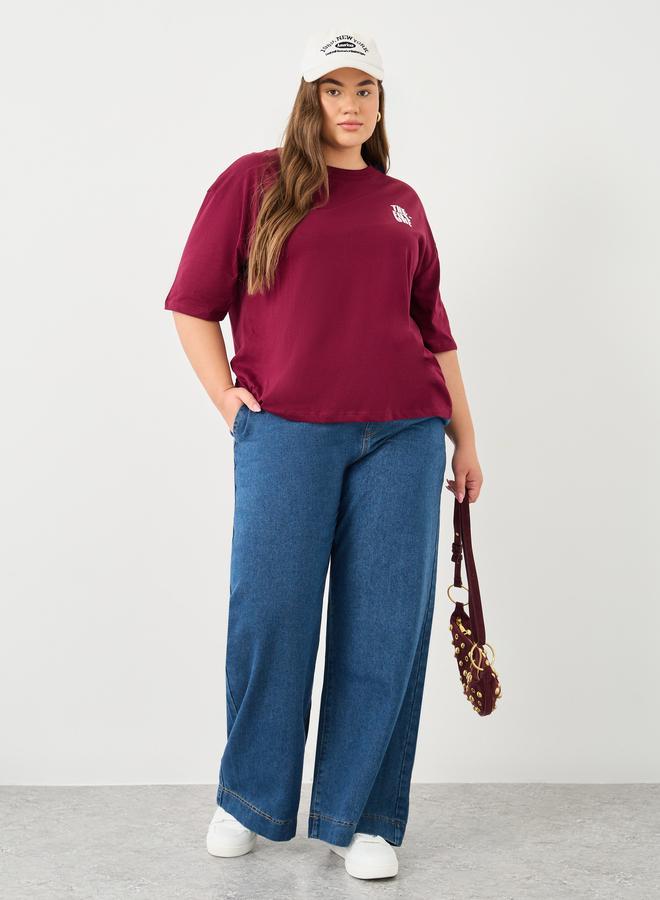 ستايلي جينز ستايلي بلس واسع الساق برباط - Image 1