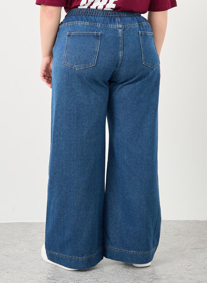 ستايلي جينز ستايلي بلس واسع الساق برباط - Image 4