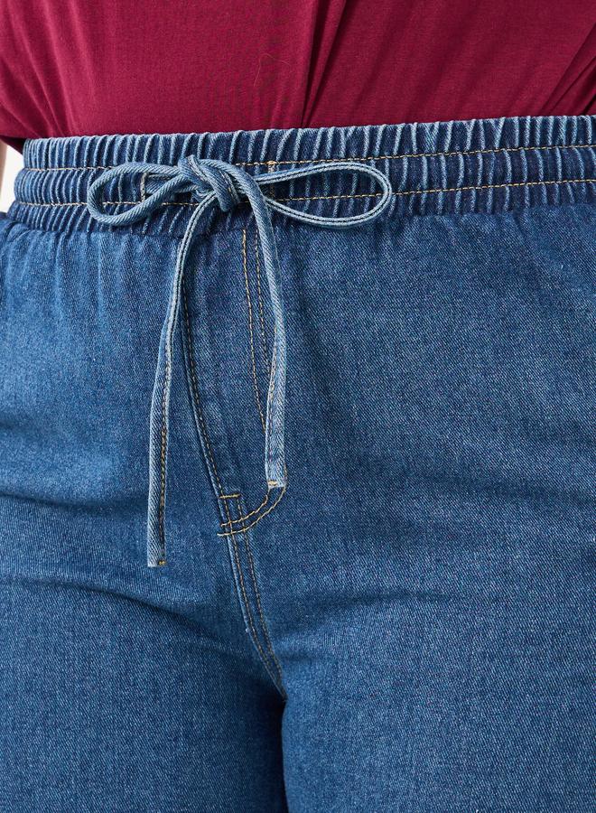 ستايلي جينز ستايلي بلس واسع الساق برباط - Image 3