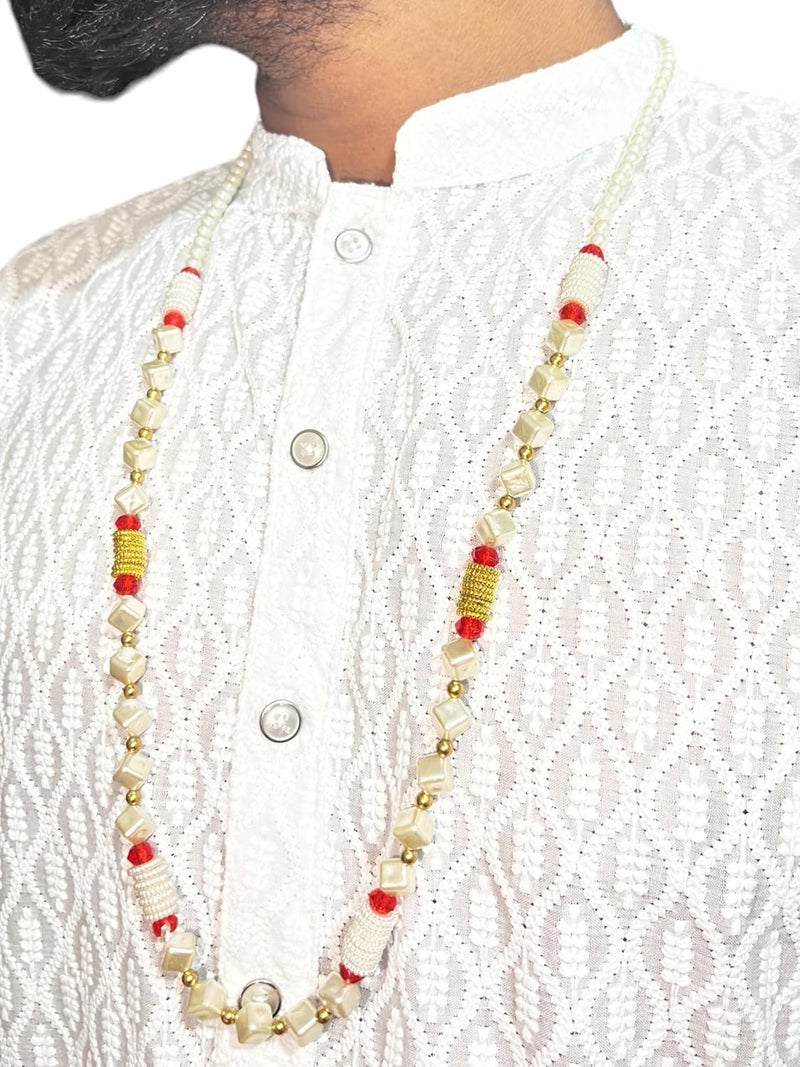 PATWA TRADERS Pack of 12 Swagat Mala for Baratis Handmade with Pearl Beads - Image 2