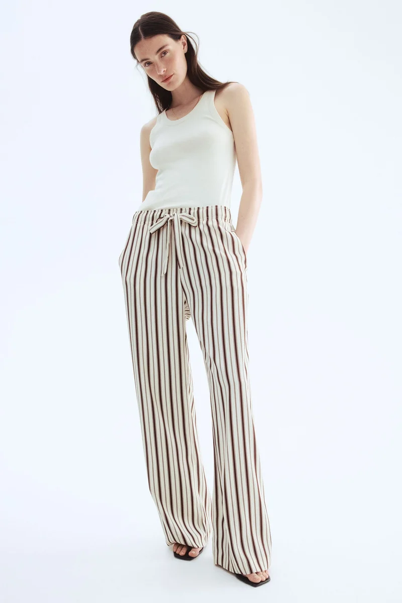 اتش اند ام Drawstring twill trousers