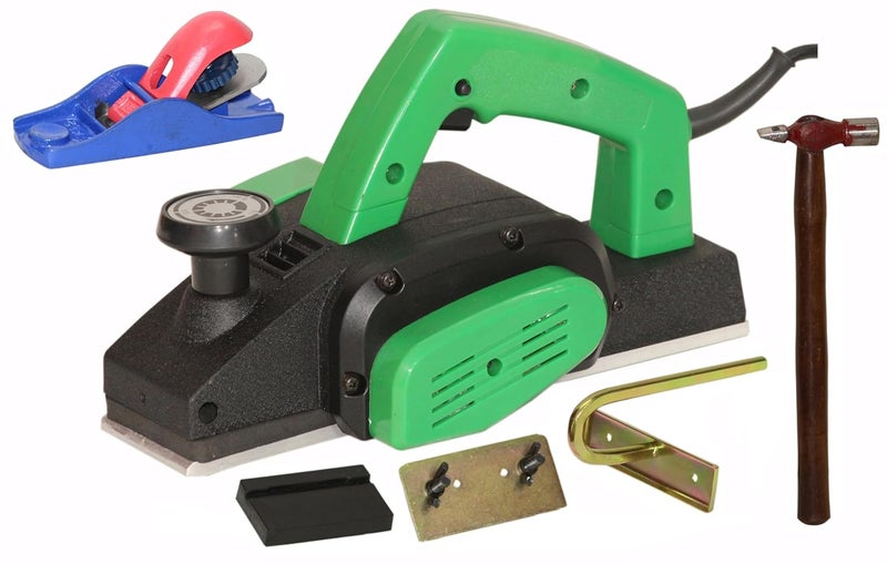 Digital Craft Digital Craft Wood Planer 1400W Machine of Carpentry HighPower MultiFunction Electric Planer Professional Woodworking Machine Electric Planer Machine 82MM5Inch Hand PlanerHammer 200 gm 
