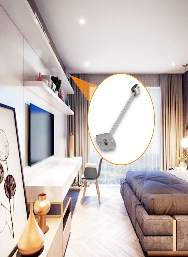 Ohamtes 2Pcs ID25mm (1"), L250mm, Clothes Rail mounting Bracket, Shower Curtain Closet tie Rod Support Frame, Curtain Rod Flange Socket, Suitable for Ceiling or Wall mounting - Image 4