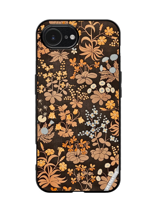 Protective Case Cover For Apple iPhone 16e Brownie Flower Design Multicolour