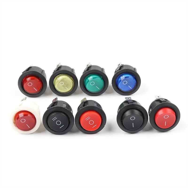 Blue Light Black Rocker Switch 10 PCS 23MM 2 3 Pin 6A 250VAC 10A 125VAC Button Switch - Image 3