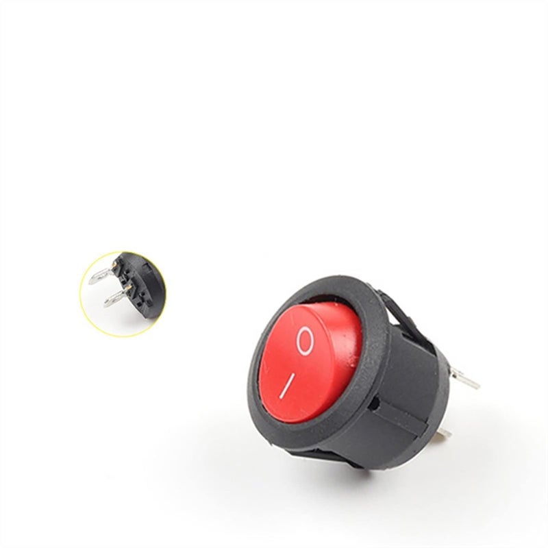Blue Light Black Rocker Switch 10 PCS 23MM 2 3 Pin 6A 250VAC 10A 125VAC Button Switch - Image 5
