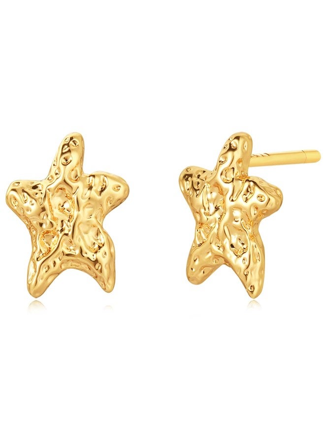 BENEIGE Starfish Stud Earrings for Women Dainty Hypoallergenic Minimalist Sea Star-Fish Studs Ear Jewelry Gift for Her - Image 1