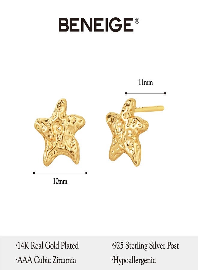 BENEIGE Starfish Stud Earrings for Women Dainty Hypoallergenic Minimalist Sea Star-Fish Studs Ear Jewelry Gift for Her - Image 5