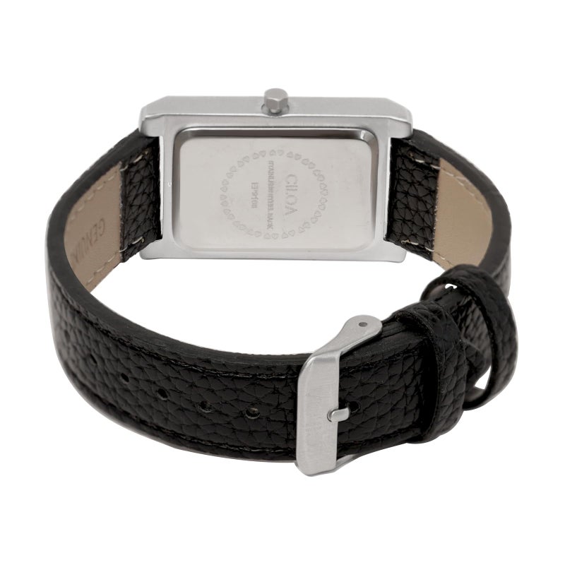 CILOA Watches for Men Unique Rectangle Relojes para Hombres Fashion Simple Analog Wrist Watch with Leather Strap, Black - Image 2