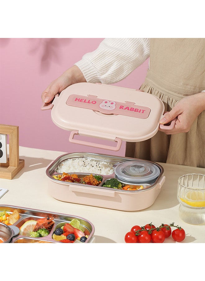 Y&D - Lunch Box with Soup Bowl,304 Stainless Steel Cutlery,Insulated Bento Box,4 Compartments Leak Proof Storage Bag for Work/Travel - Image 1