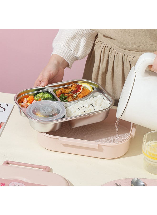 Y&D - Lunch Box with Soup Bowl,304 Stainless Steel Cutlery,Insulated Bento Box,4 Compartments Leak Proof Storage Bag for Work/Travel - Image 1