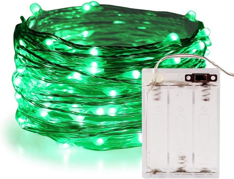ANJAYLIA Green Fairy Lights, 16.5Ft/5M 50leds Led String Lights St. Patrick's Day Decorations Lights(Green) - Image 1