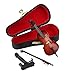 Dselvgvu Wooden Miniature Cello with Stand Bow and Case Mini Musical Instrument Cello Replica Collectible Figurines Dollhouse Accessories Model Home Decoration Display Ornament 394x138x043 - Image 2