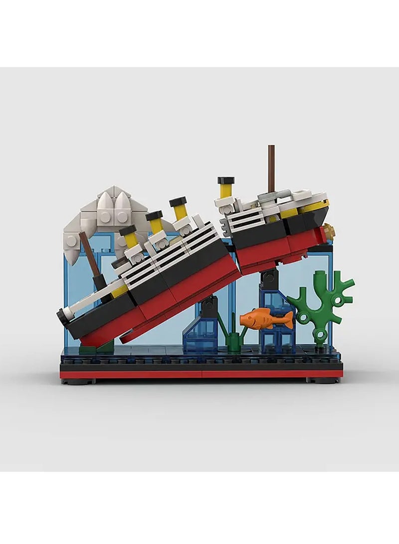ELLEGLAM 247PCS Titanic shipwreck building block set, MOC building block set, children's construction toys, 15.3×6.4×11.4cm - Image 3