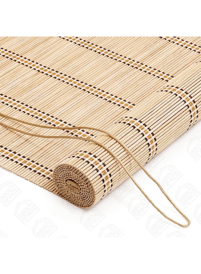 ABOUT SPACE Bamboo Curtains - W 3 ft x H 6 ft - Rope Mechanism Roll Up Down Bamboo Shade for Sunlight, Dust Protection Window Chick Blinds for Balcony, Restaurant, Hotel, Dhaba, Resort - Image 3