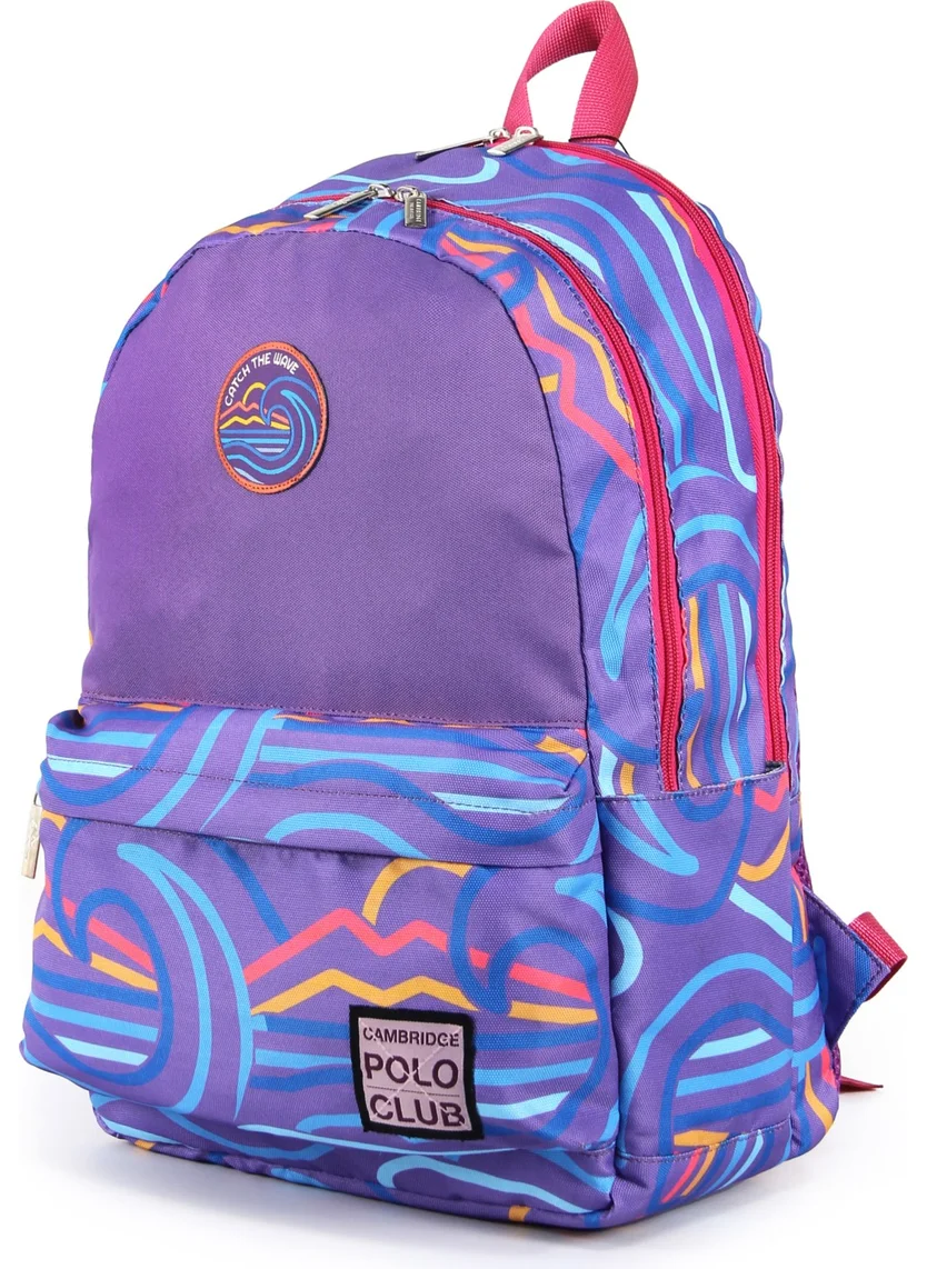 Cambridge Polo Club Wave Unisex Children's Primary School Bag with Double Main Compartment