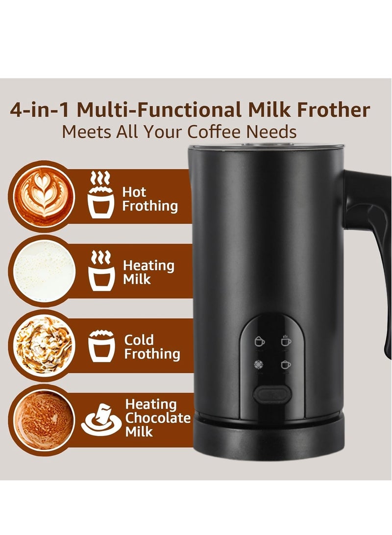 BESTPEAK Milk Frother Electric Milk Frother, 4 in 1 Electric Milk Steamer  350ml Automatic Warm and Cold Foam frother  Automatic Milk Warmer Non-stick Interior， for Coffee, Latte, Macchiato, Cappuccino, Hot Chocolate - Image 4