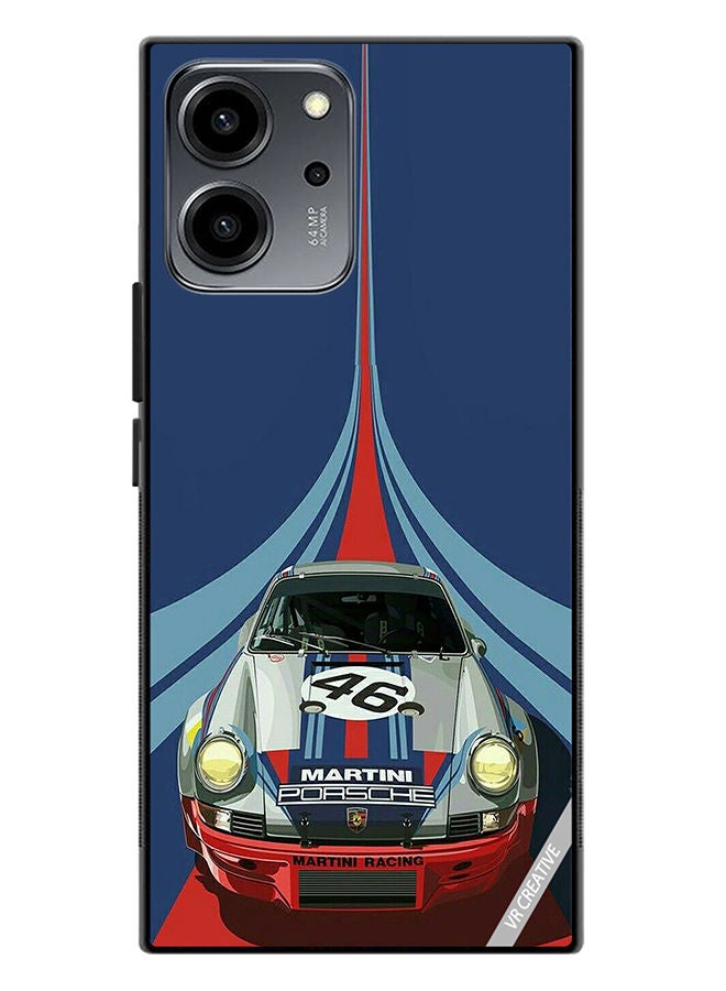 VR CREATIVE Protective Case Cover For Honor 80 SE Martini Porsche 46 Racing Car Design Multicolour - Image 1