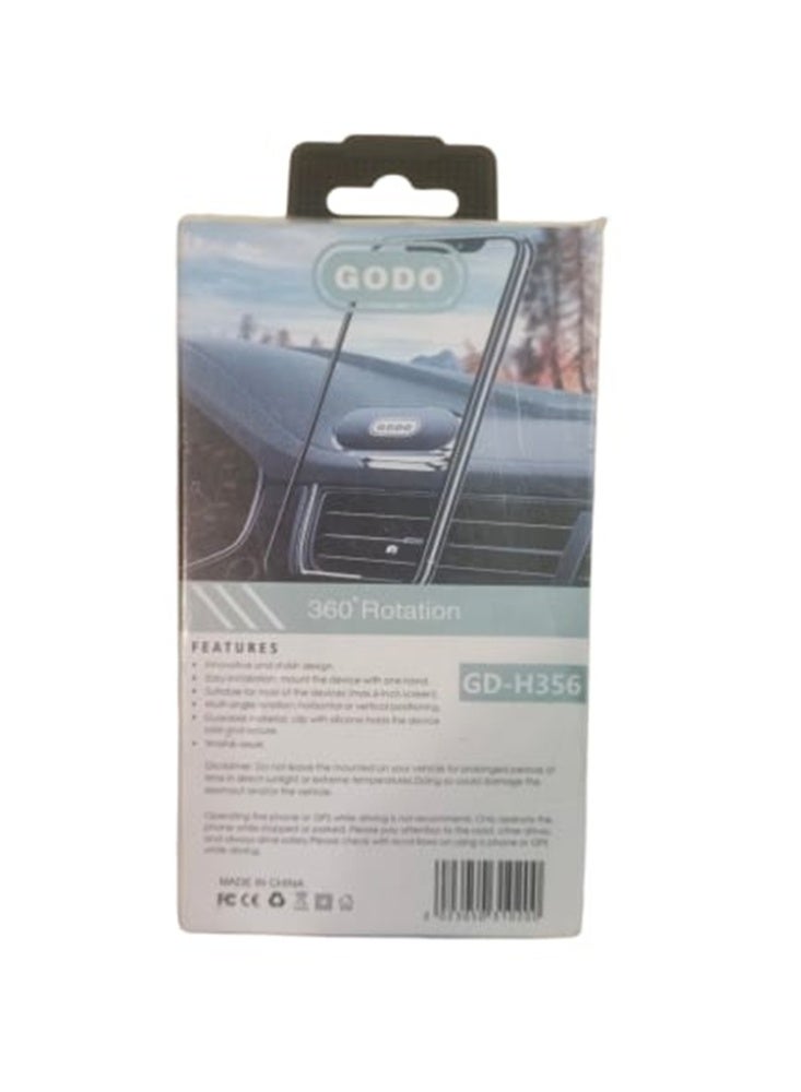 GODO GD-H356 Car Phone Holder – 360° Rotation, Universal Up to 6-Inch Phones - Image 2