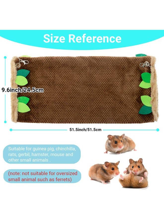 ORZECHKO Guinea Pig Tunnel Hammock - Soft Fleece Rat Hammock Hideout for Hamster Ferret Chinchilla Hedgehog Squirrel Small Animals - Swing Pet Hammock House Habitat Cage Accessories for Playing Sleeping - Image 2