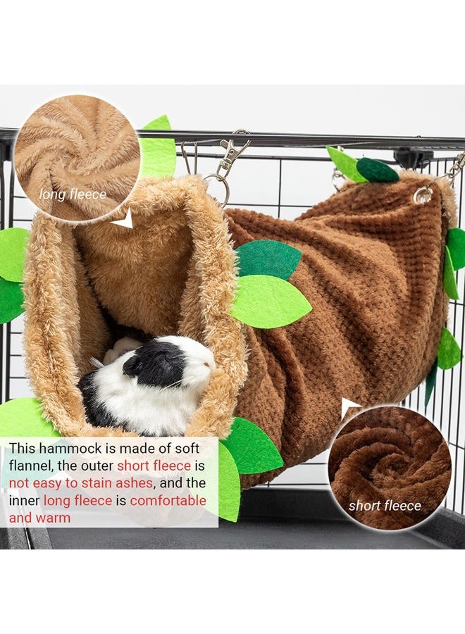 ORZECHKO Guinea Pig Tunnel Hammock - Soft Fleece Rat Hammock Hideout for Hamster Ferret Chinchilla Hedgehog Squirrel Small Animals - Swing Pet Hammock House Habitat Cage Accessories for Playing Sleeping - Image 3